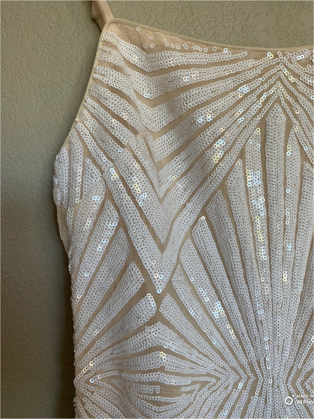 Lulus Medium Lost In Your Eyes White Sequin Bodycon Mini Dress NWT Party Bridal - Picture 6 of 16